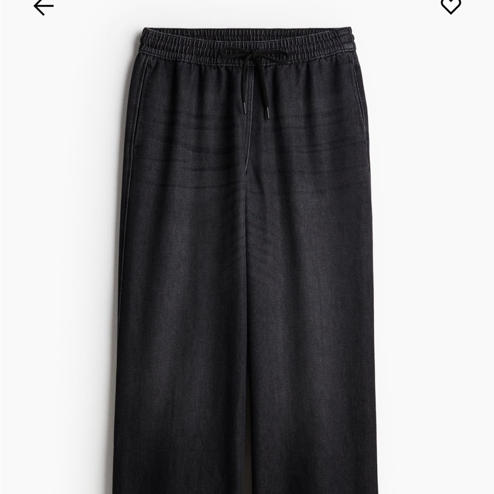 H&M Denim Pull On Wide Leg Pants